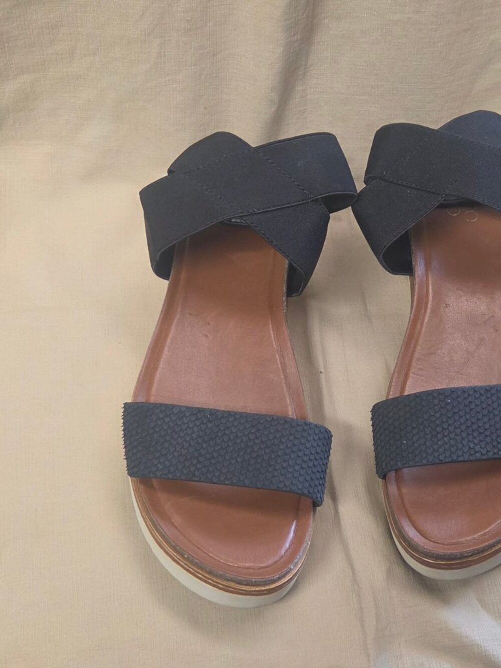pair of Franco Sarto ankle strap sandals size 8.5